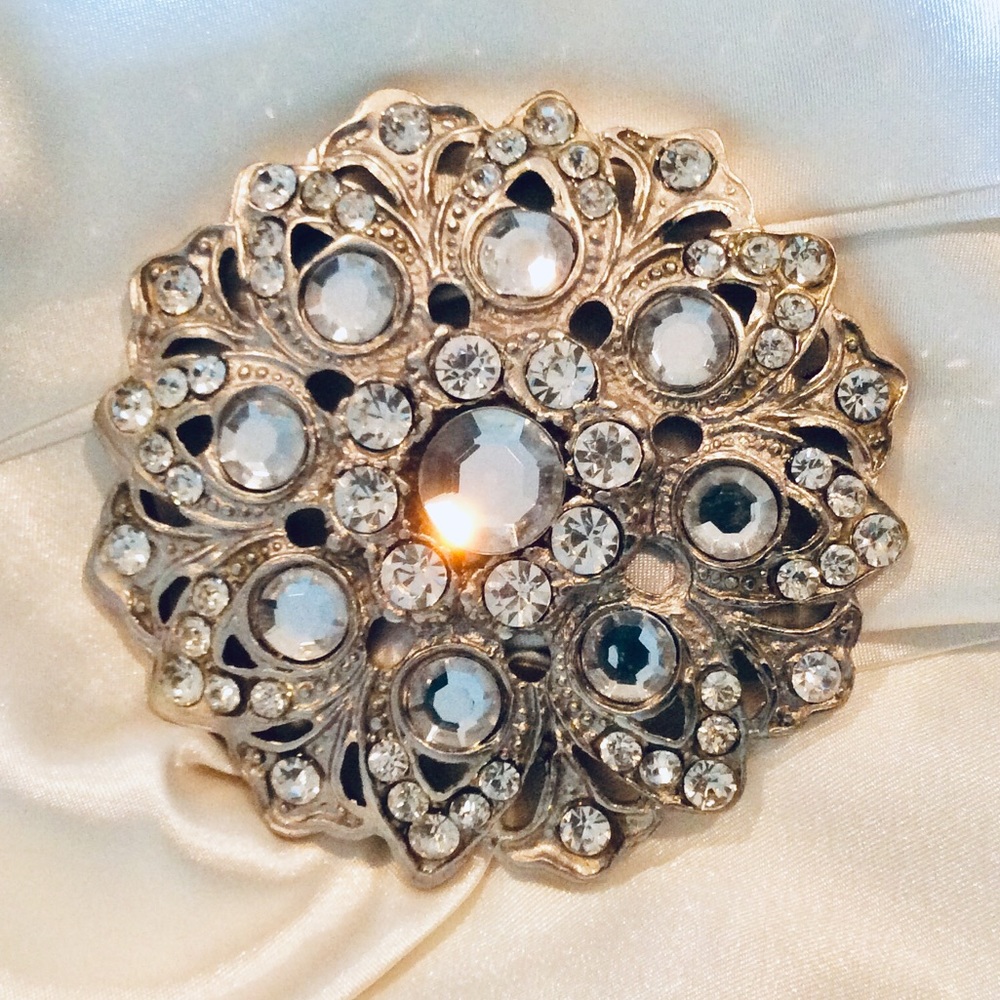 Vintage Crystal Belt Buckle